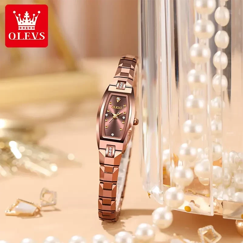 Olevs Tungsten Steel Copper Dial Ladies Watch | 5501